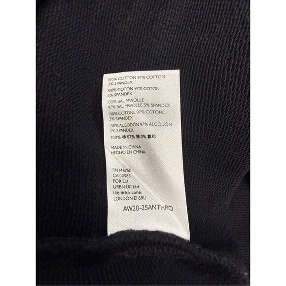 Anthropologie Othilia Imogen Women’s Small Black Eyelet Pullover Long Sleeve Top - Picture 11 of 11